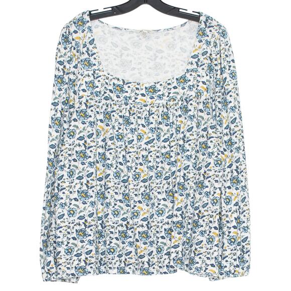 Lucky Brand Top Boho Cottage Coastal Grandma Soft Girl Fairy Romantic Floral XXL - Picture 1 of 6